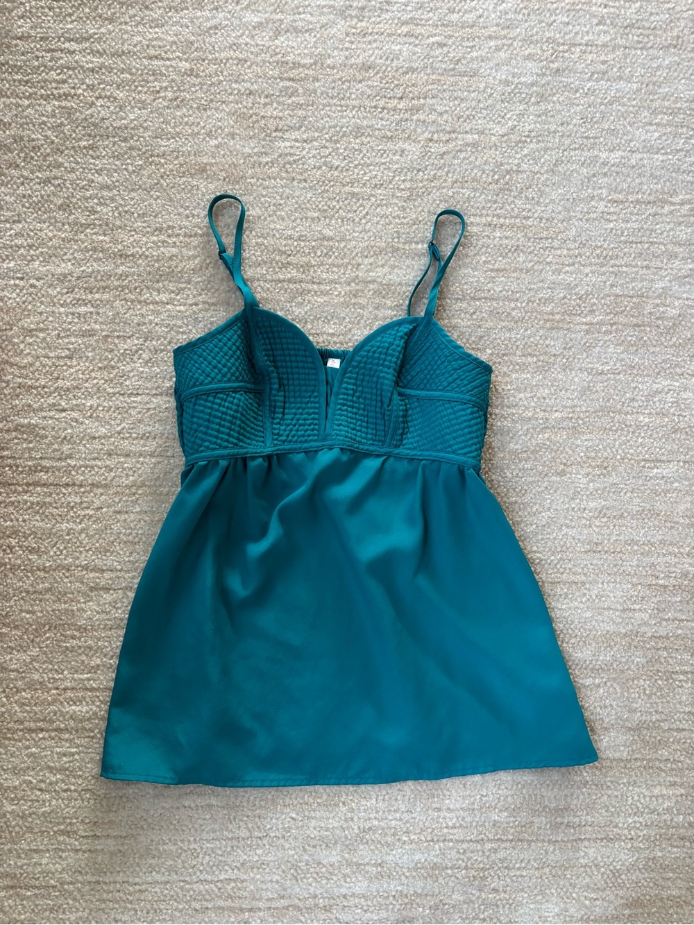 Xhilaration Teal Bustier Tank Top with Spaghetti Straps